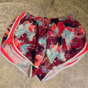 Nike Women's Abstract Print Athletic Running Shorts - Pink, Teal, Navy